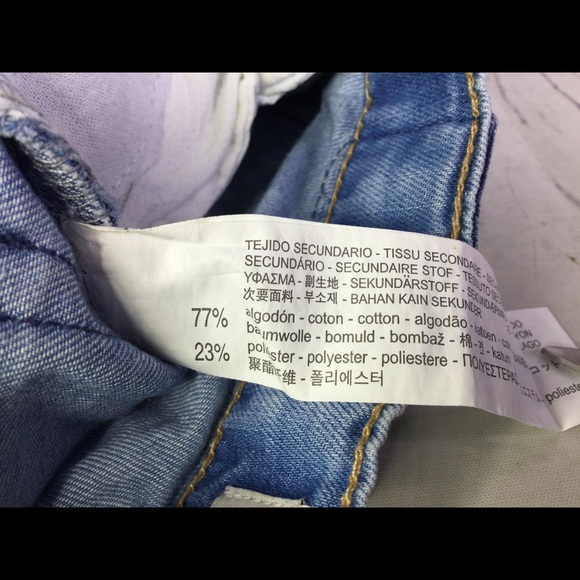 Zara Baby Boy 6-9M Blue 2 Tone Denim Jean Shorts - Picture 5 of 7